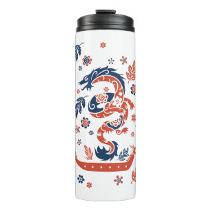 Dragon Boat Racing Design Thermosbecher