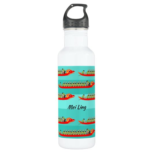 Dragon Boat Racing Edelstahlflasche (Vorderseite)
