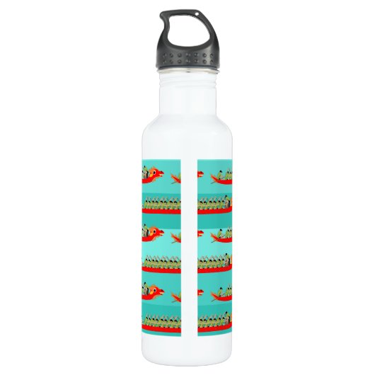 Dragon Boat Racing Edelstahlflasche (Rückseite)