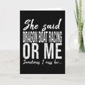 Dragon Boat Racing funny gift idea Karte (Vorderseite)