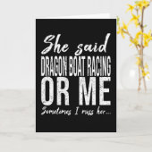 Dragon Boat Racing funny gift idea Karte (Gelbe Blume)