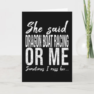 Dragon Boat Racing funny gift idea Karte