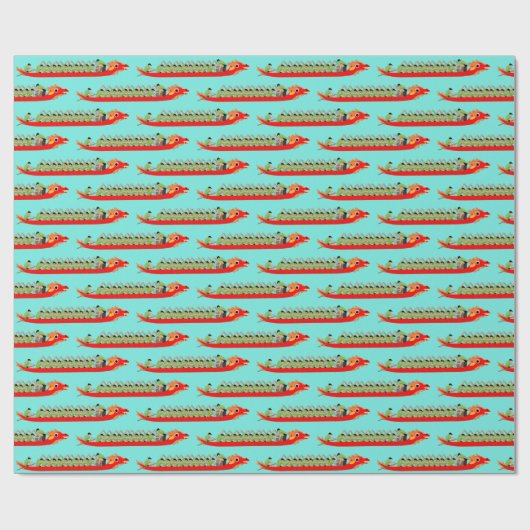 Dragon Boat Racing Geschenkpapier (Flach)