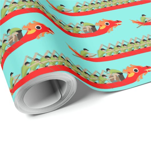 Dragon Boat Racing Geschenkpapier (Rolleneckpunkt)