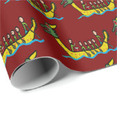 Dragon Boat Racing Geschenkpapier (Rolleneckpunkt)
