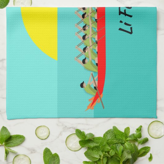 Dragon Boat Racing Geschirrtuch (Gefaltet)