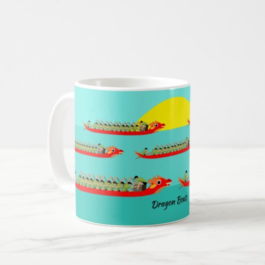 Dragon Boat Racing Kaffeetasse (Vorderseite Links)