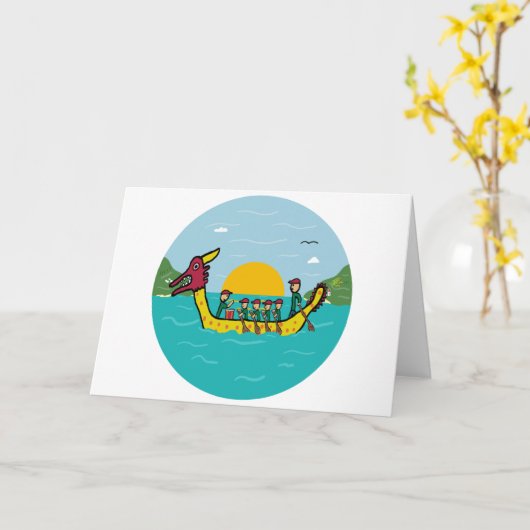 Dragon Boat Racing Karte (Gelbe Blume)