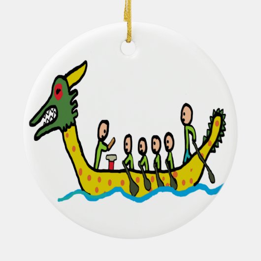 Dragon Boat Racing Keramik Ornament (Hinten)