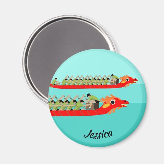 Dragon Boat Racing Magnet (Vorderseite/Rückseite)