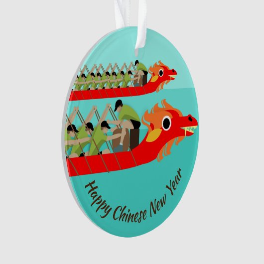 Dragon Boat Racing Ornament (Vorderseite)