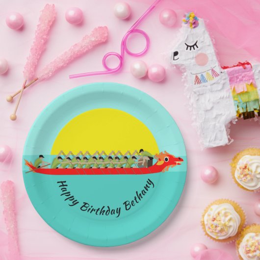 Dragon Boat Racing Pappteller (Party)