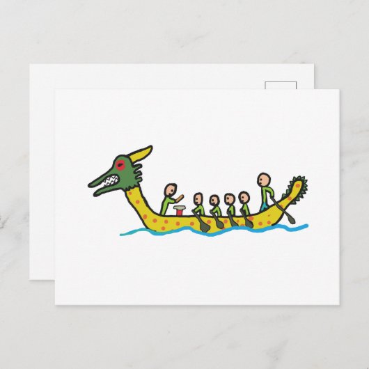 Dragon Boat Racing Postkarte (Vorne/Hinten)