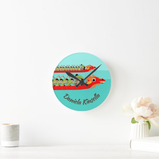 Dragon Boat Racing Runde Wanduhr (Zuhause)