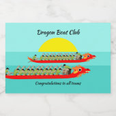 Dragon Boat Racing Schaumweinetikett (Einzelnes Label)