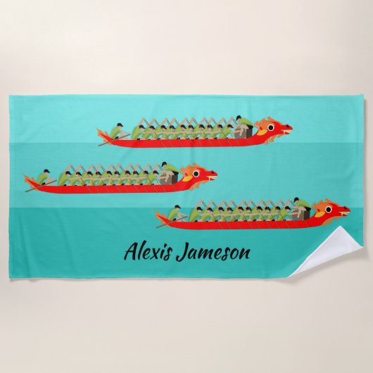 Dragon Boat Racing Strandtuch (Vorderseite)