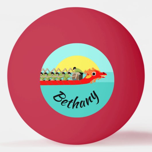 Dragon Boat Racing Tischtennisball (Vorderseite)