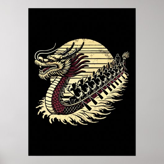 Dragon Boat Racing - Vintages Dragon Boat Team Poster (Vorne)