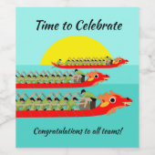 Dragon Boat Racing Weinetikett (Einzelnes Label)