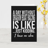 Dragon Boat Racing witzige Geschenkidee Karte (Gelbe Blume)