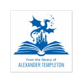 Dragon Book Castle "From the Library" Name Permastempel (Design)