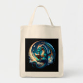 Dragon Bookworm, Mondlichtlesung Tragetasche (Vorne)
