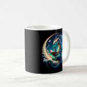 Dragon Bookworm, Moonlight Reading T-Shirt Kaffeetasse (VorderseiteRechts)