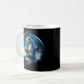 Dragon Bookworm, Moonlight Reading T-Shirt Kaffeetasse (Vorderseite Links)