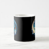 Dragon Bookworm, Moonlight Reading T-Shirt Kaffeetasse (Mittel)