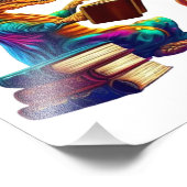 Dragon Bookworm - Niedlich Fantasy Reading Lover D Fotodruck (Ecke)