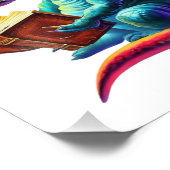 Dragon Bookworm - Niedlich Fantasy Reading Lover D Fotodruck (Ecke)