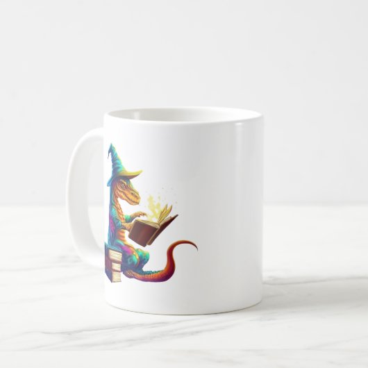 Dragon Bookworm - Niedlich Fantasy Reading Lover D Kaffeetasse (Vorderseite Links)