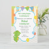 Dragon Boy Birthday Party Einladung Ballon (Stehend Vorderseite)