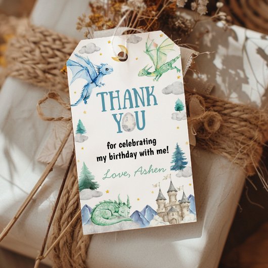 Dragon Boy Birthday Thank You Geschenkanhänger