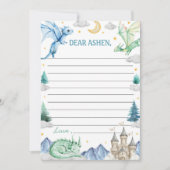 Dragon Boy Birthday Time Capsule Note Message Card Dankeskarte (Vorderseite)