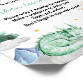 Dragon Boy Birthday Time Capsule Sign Poster (Ecke)