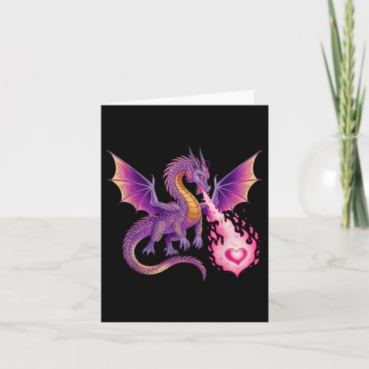 Dragon Breaaath Fire Valentinstag Men Wom Karte (Vorderseite)