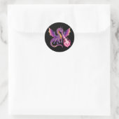 Dragon Breaaath Fire Valentinstag Men Wom Runder Aufkleber (Tasche)