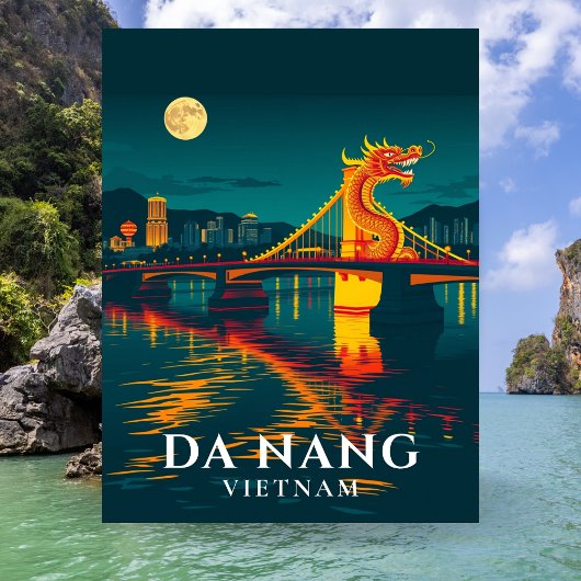 Dragon Bridge Da Nang Vietnam Travel Postkarte