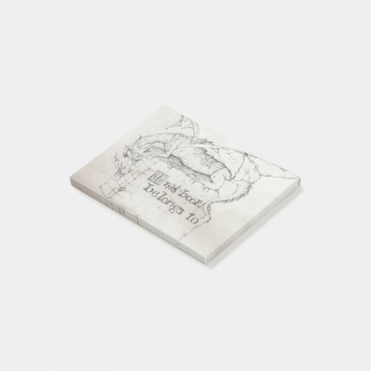 Dragon-Buchzeichen Post-it Klebezettel (angewinkelt)