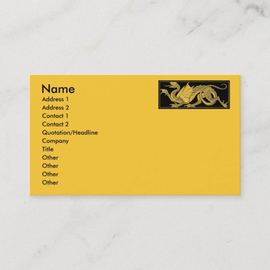 Dragon Business Card Visitenkarte (Vorderseite)