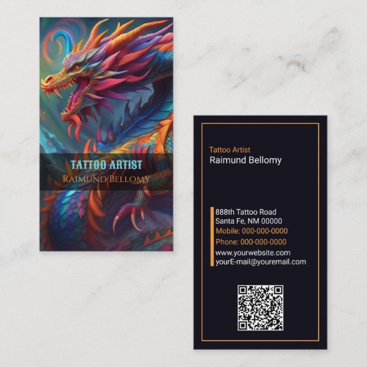 Dragon Business Card Visitenkarte (Vorne/Hinten)
