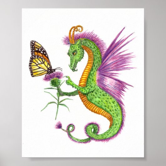 Dragon & Butterfly - Druck Poster (Vorne)