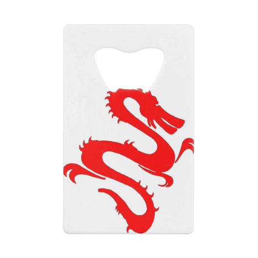 Dragon Calligraphy Red Asian Brush Stroke Friendly Geldbeutel Flaschenöffner (Vorderseite)