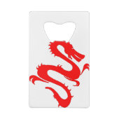 Dragon Calligraphy Red Asian Brush Stroke Friendly Geldbeutel Flaschenöffner (Rückseite)