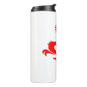 Dragon Calligraphy Red Asian Brush Stroke Friendly Thermosbecher (Nach links gedreht)