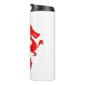 Dragon Calligraphy Red Asian Brush Stroke Friendly Thermosbecher (Nach rechts gedreht)