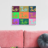 Dragon Canvas Print Leinwanddruck (Insitu (Wohnzimmer))
