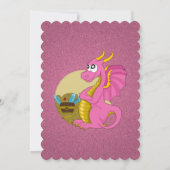 Dragon cartoon birthday print invitations einladung (Rückseite)
