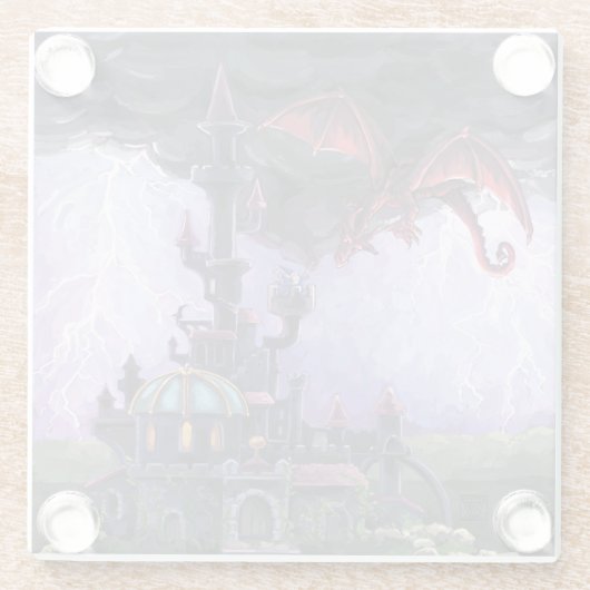 Dragon Castle ART Glasuntersetzer (Rückseite)